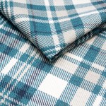 TKANINA OBICIOWA CHARLES TARTAN  TURQUOISE (KRATA TURKUSOWA)