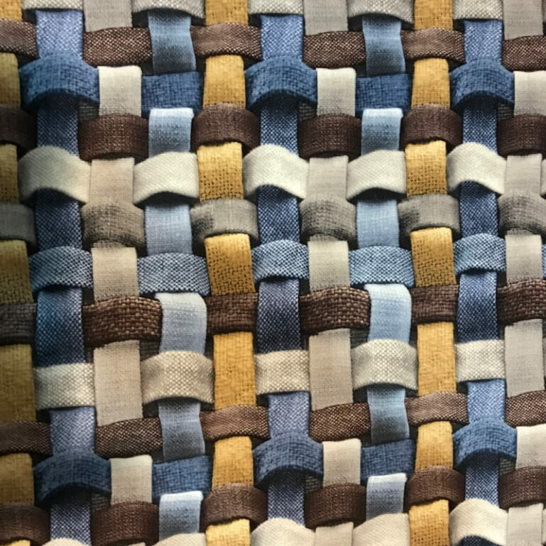 Tkanina obiciowa 3D Fehin 3 blue - obrazek 2