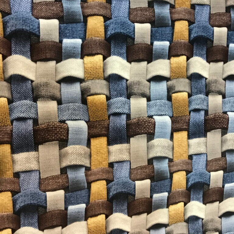 Tkanina obiciowa 3D Fehin 3 blue - obrazek 3