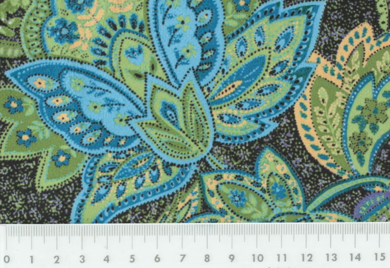 Tkanina obiciowa Alvaro paisley turquoise - obrazek 8