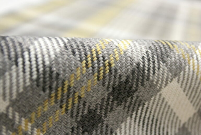 Tkanina obiciowa na meble Charles Tartan  mustard (krata musztardowa) - obrazek 4
