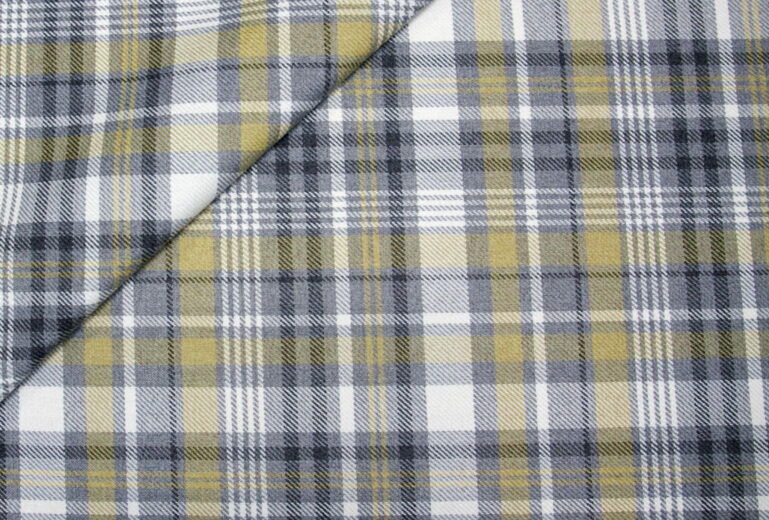 Tkanina obiciowa na meble Charles Tartan  mustard (krata musztardowa) - obrazek 5