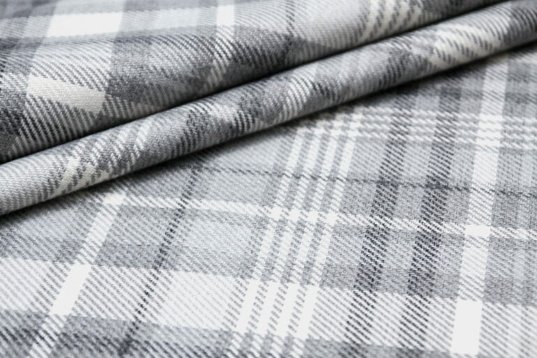 Tkanina obiciowa na meble Charles Tartan ash (krata szara) - obrazek 2