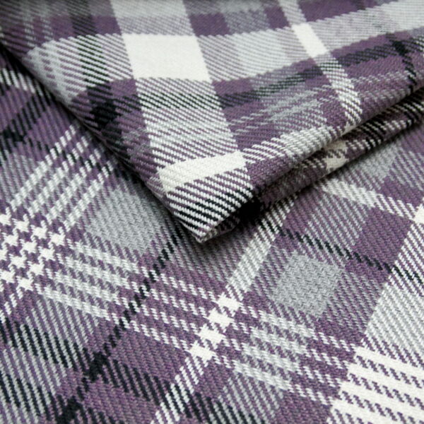 Tkanina obiciowa na meble Charles Tartan  purple (krata fioletowa)