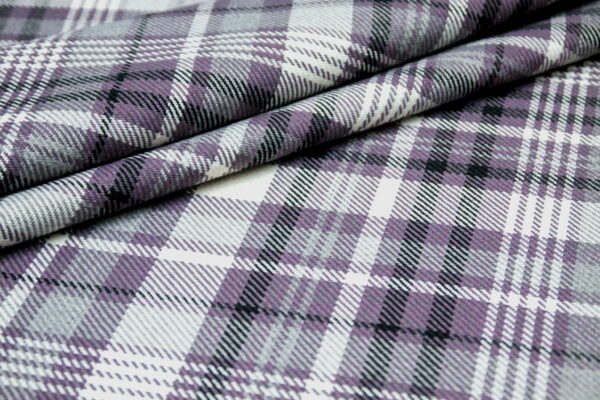 Tkanina obiciowa na meble Charles Tartan  purple (krata fioletowa) - obrazek 2