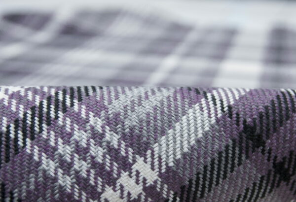 Tkanina obiciowa na meble Charles Tartan  purple (krata fioletowa) - obrazek 5