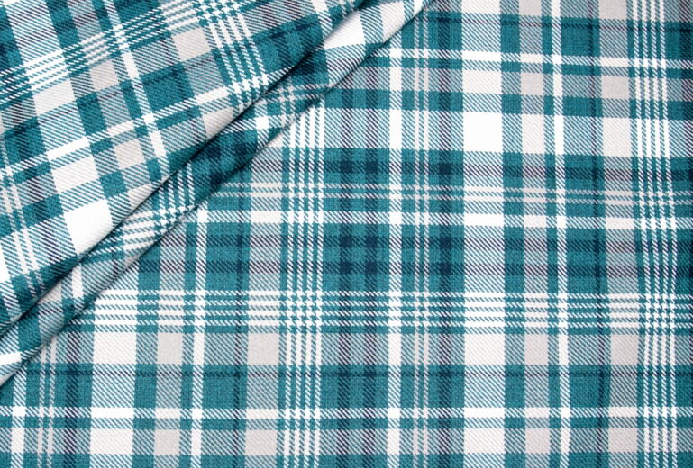 Tkanina obiciowa na meble Charles Tartan  turquoise (krata turkusowa) - obrazek 5