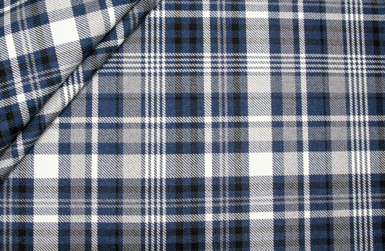 Tkanina obiciowa na meble Charles Tartan  ocean (krata granatowa) - obrazek 4