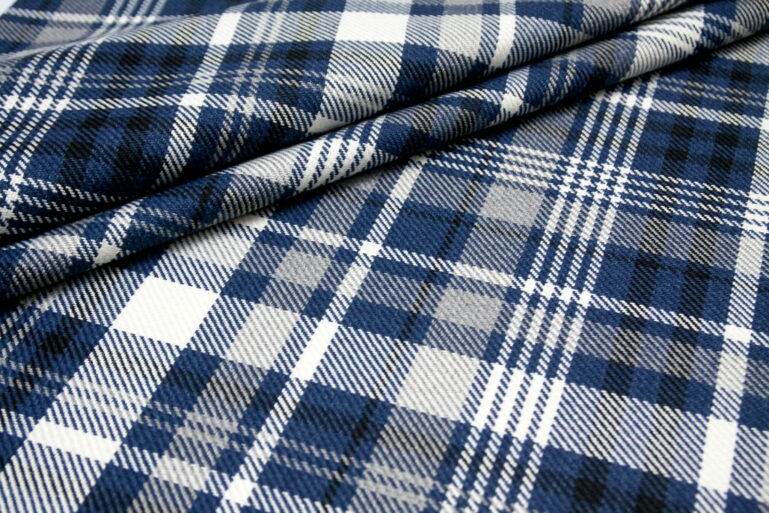 Tkanina obiciowa na meble Charles Tartan  ocean (krata granatowa) - obrazek 2