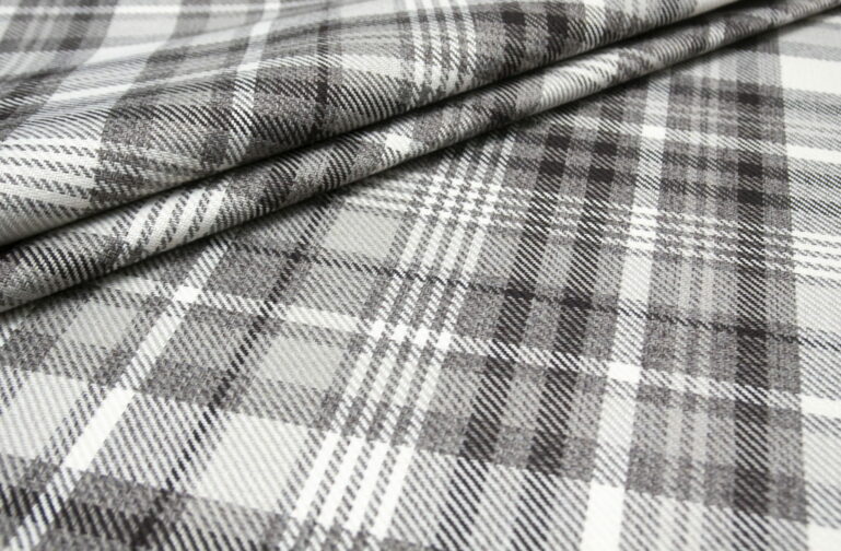 Tkanina obiciowa na meble Charles Tartan  mouse - obrazek 2
