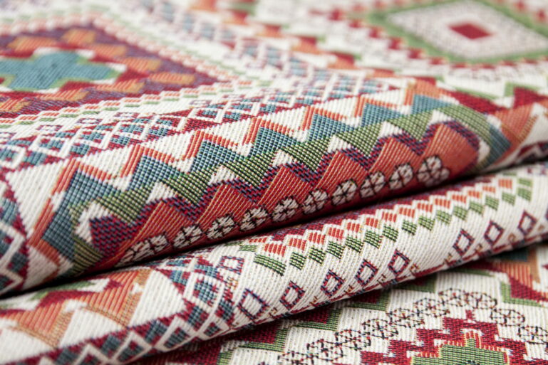 Tkanina obiciowa Unica Boho koralowe - obrazek 5