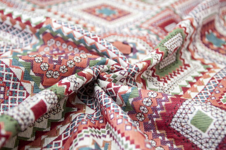 Tkanina obiciowa Unica Boho koralowe - obrazek 6