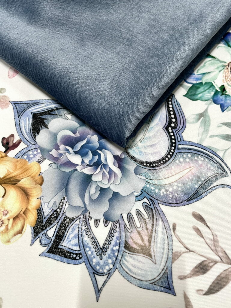 Tkanina tapicerska welur Paradiso Blue - obrazek 7
