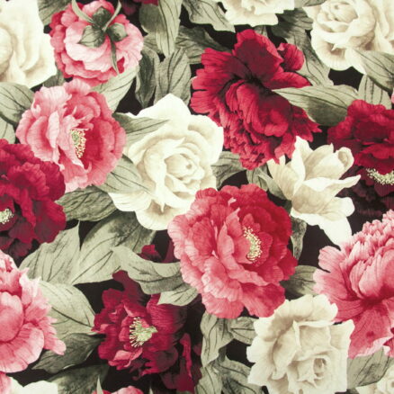 Tkanina obiciowa welur Peony scarlet