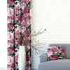 Tkanina obiciowa welur Peony pink - obrazek 5
