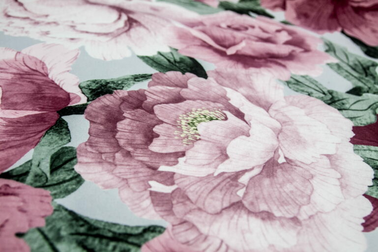 Tkanina obiciowa welur Peony pink - obrazek 8