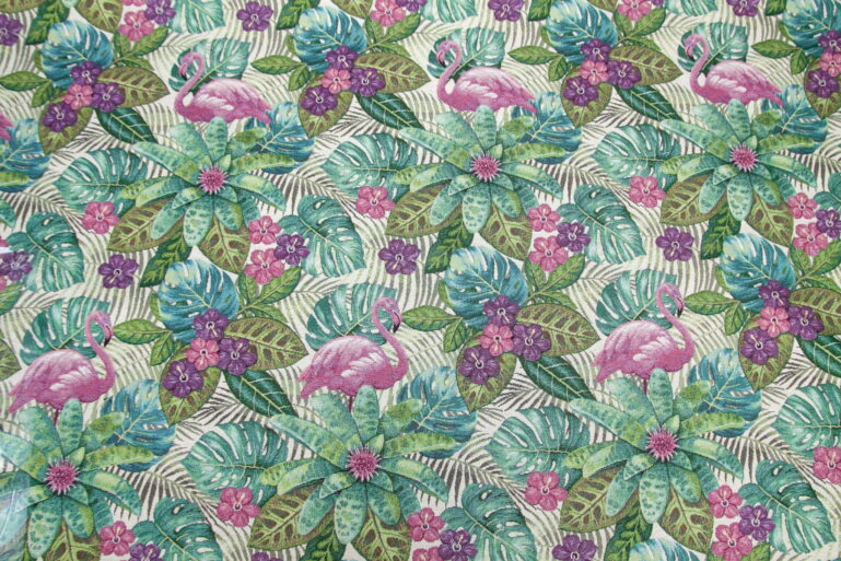 Tkanina obiciowa Unica Flamingo flowers 140 - obrazek 7