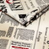 Tkanina obiciowa Mikrofaza Newspaper Gazeta