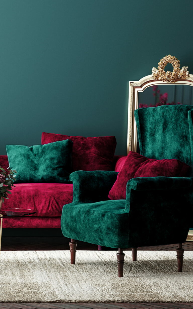 Tkanina obiciowa szenilowa Elegante  Vino - obrazek 3