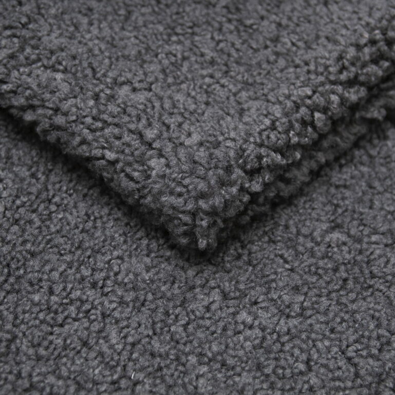 Tkanina obiciowa gruba bukla Lamm  08 anthracite
