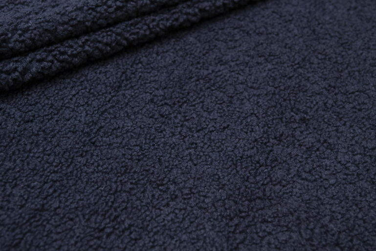 Tkanina obiciowa gruba bukla Lamm 09 navy blue - obrazek 2