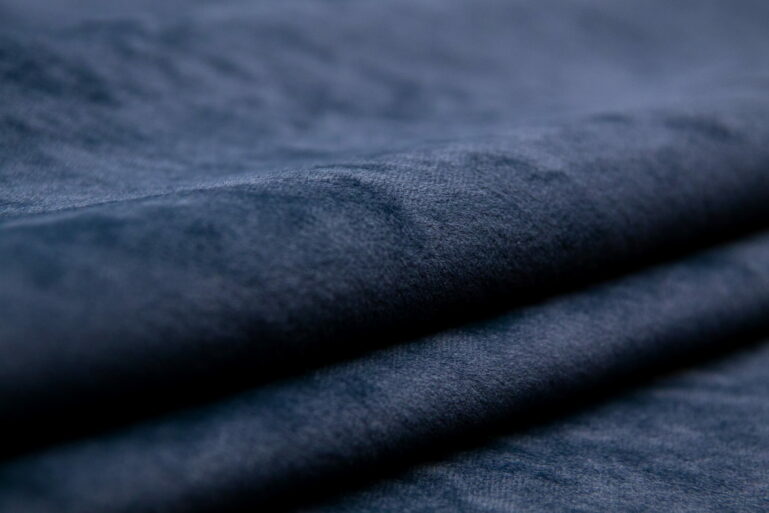 Tkanina obiciowa Cozy Velvet navy blue - obrazek 4