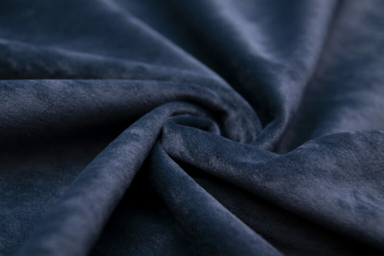 Tkanina obiciowa Cozy Velvet navy blue - obrazek 2