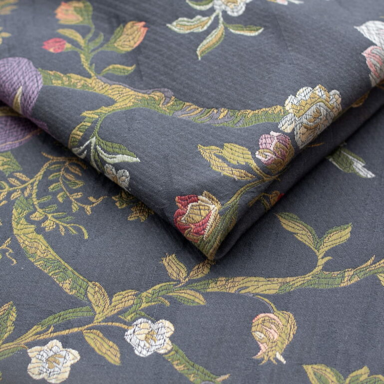 Tkanina obiciowa Haryk / Plum szaro-niebieski (grey/blue)