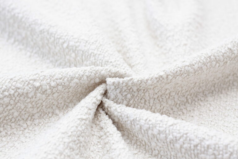 Tkanina obiciowa bukla premium Alba white 03 (bouclé ) - obrazek 3