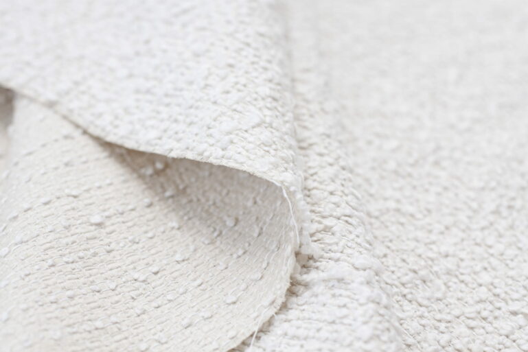 Tkanina obiciowa bukla premium Alba white 03 (bouclé ) - obrazek 4