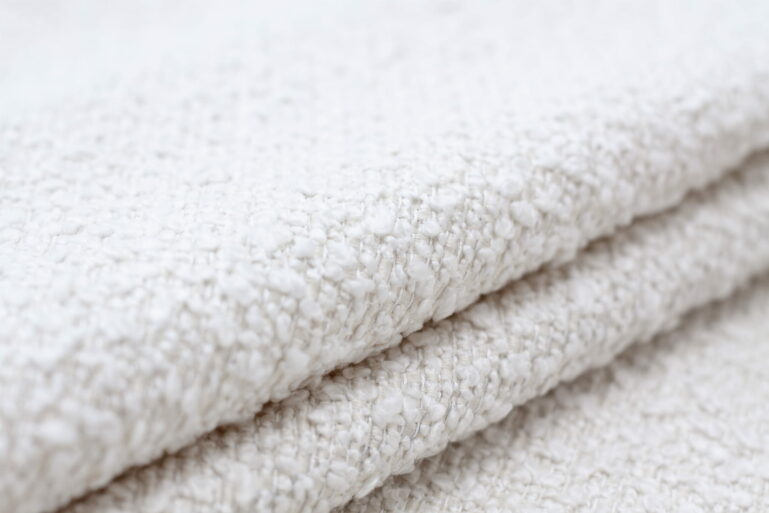 Tkanina obiciowa bukla premium Alba white 03 (bouclé ) - obrazek 7