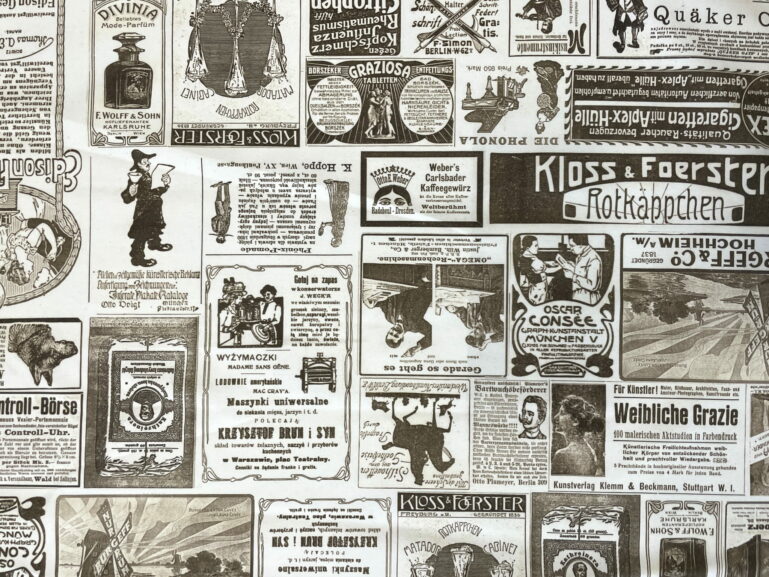 Tkanina obiciowa policotton Vintage Newspaper - obrazek 4