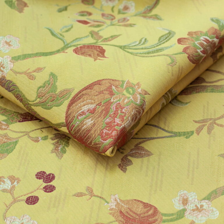 Tkanina obiciowa Haryk / Plum złoto-bordowy