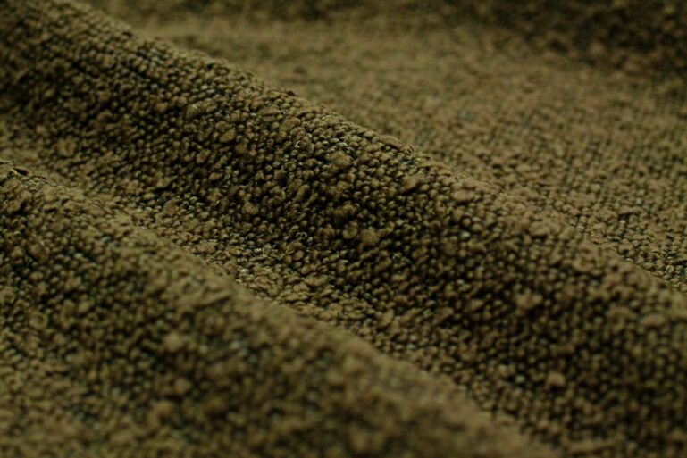 Tkanina obiciowa na meble najmocniejsza bukla Pecora olive green (bouclé ) - obrazek 4
