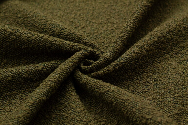 Tkanina obiciowa na meble najmocniejsza bukla Pecora olive green (bouclé ) - obrazek 5