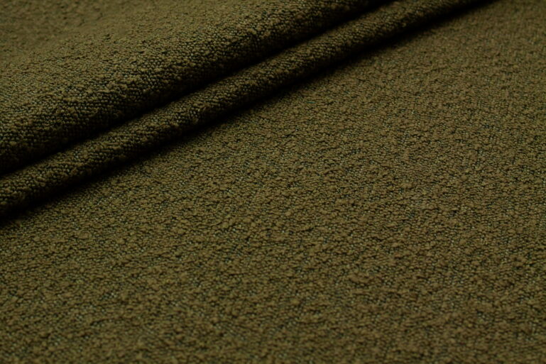 Tkanina obiciowa na meble najmocniejsza bukla Pecora olive green (bouclé ) - obrazek 2