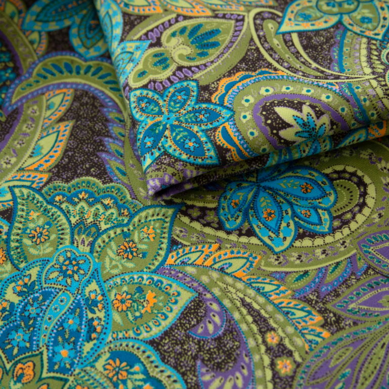 Tkanina obiciowa Alvaro paisley turquoise