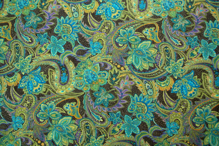 Tkanina obiciowa Alvaro paisley turquoise - obrazek 2