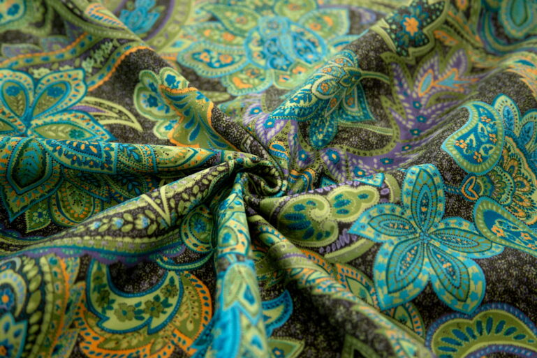 Tkanina obiciowa Alvaro paisley turquoise - obrazek 4