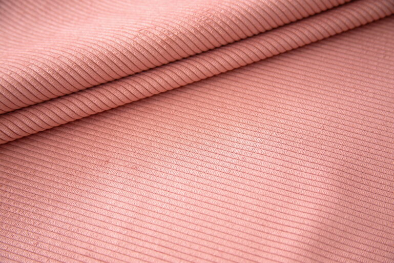 Tkanina obiciowa sztruks Corduroy coral - obrazek 2