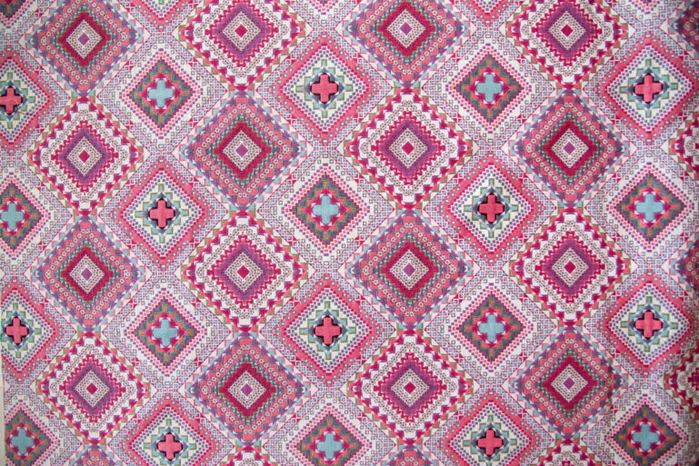 Tkanina obiciowa Unica Boho różowe - obrazek 2
