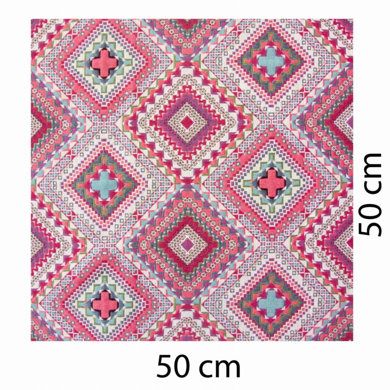 Tkanina obiciowa Unica Boho różowe - obrazek 5