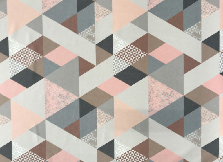 Tkanina tapicerska Triangle Pink - obrazek 3
