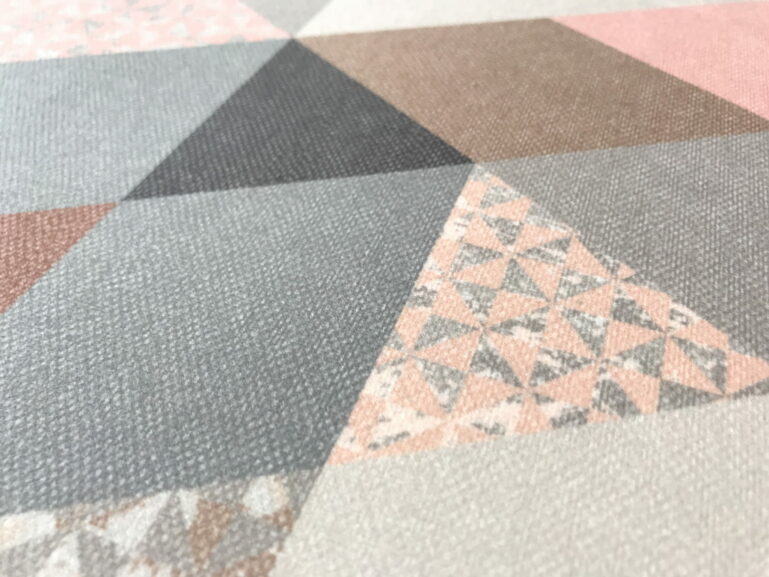Tkanina tapicerska Triangle Pink - obrazek 4