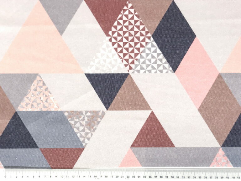 Tkanina tapicerska Triangle Pink - obrazek 5
