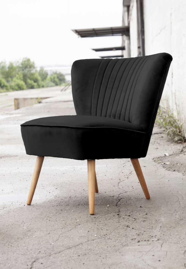 Dzianina obiciowa Riviera Velvet black 100 - obrazek 2