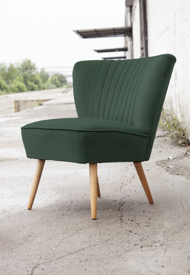 Dzianina obiciowa Riviera Velvet butelkowa zieleń/bottle green 38 - obrazek 2