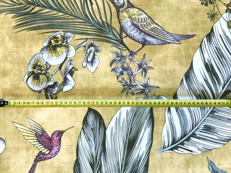 Tkanina obiciowa Bird yellow - obrazek 4