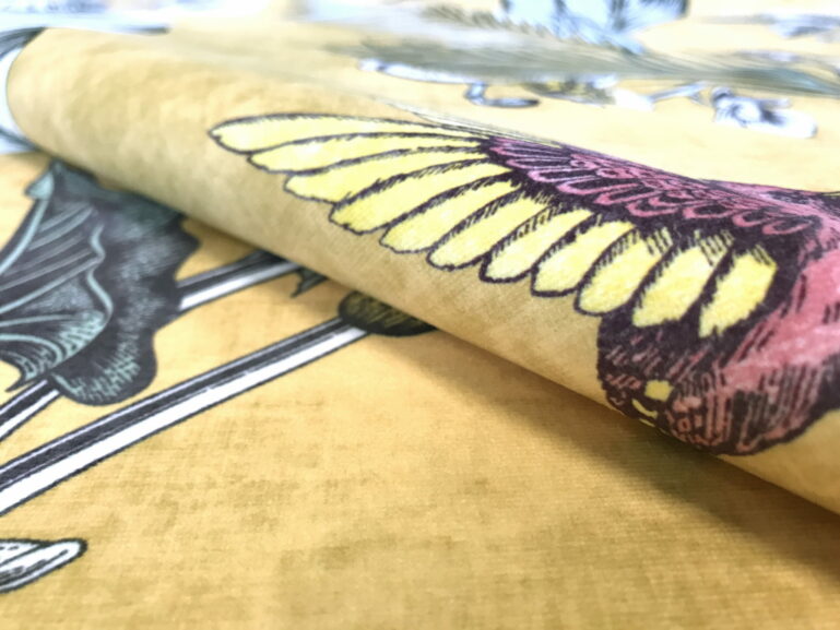 Tkanina obiciowa Bird yellow - obrazek 5