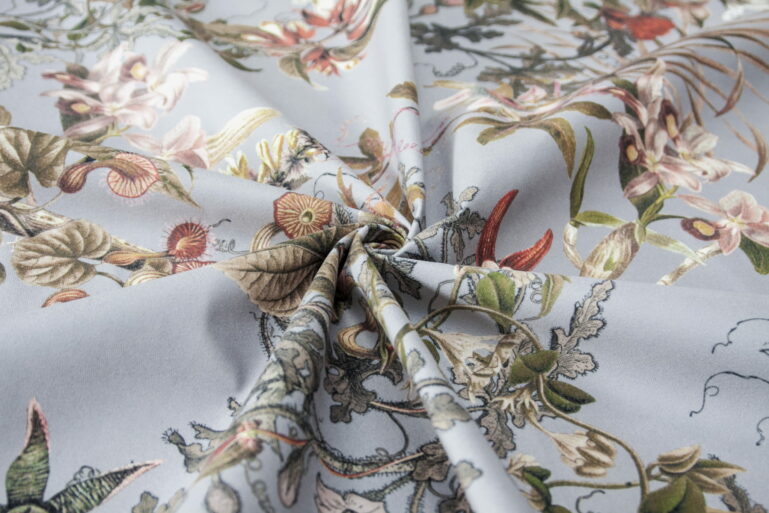Tkanina obiciowa Floristic szary - obrazek 6